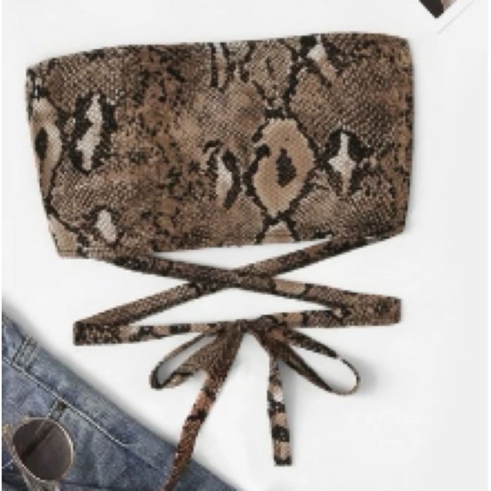 Snake skin crop top